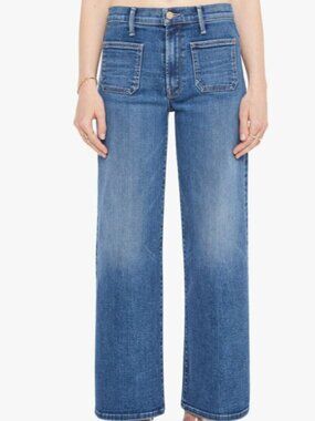 NWT MOTHER Patch Pocket Mid Rise Maven Ankle Jeans –28 -MSRP $278